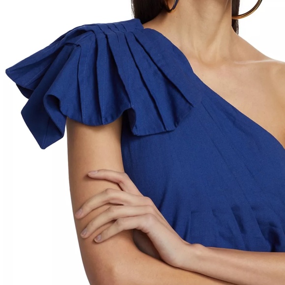 NWT | FARM Rio Leaf One-Shoulder Midi Dress | Size XL - Picture 2 of 8